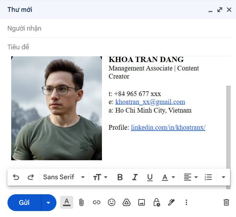 Cách tạo chữ ký email chuyên nghiệp