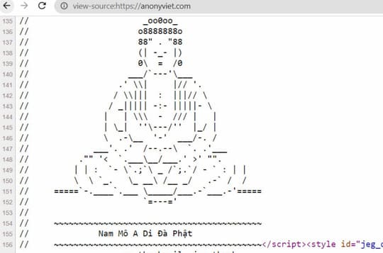 cach tao hinh ascii Duc Phat khi nhan F12