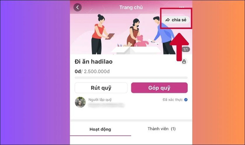 Cách tạo quỹ nhóm chung trên MoMo