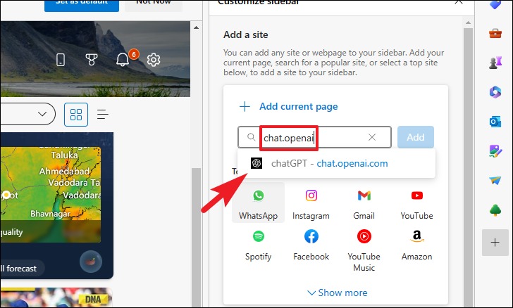 Cách thêm ChatGPT vào thanh bên của Microsoft Edge