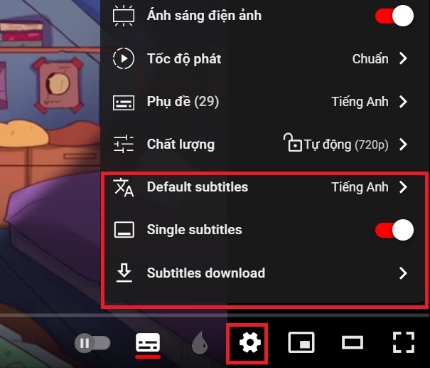 xem video Youtube phụ đề kép
