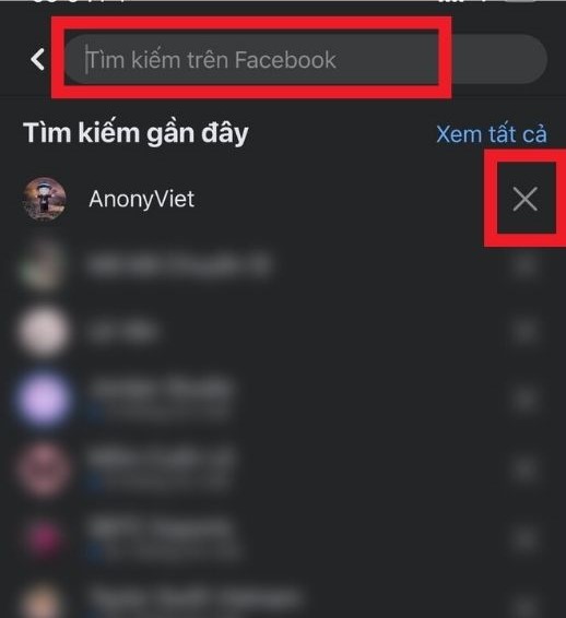 Cách xóa lịch sử tìm kiếm trên Facebook