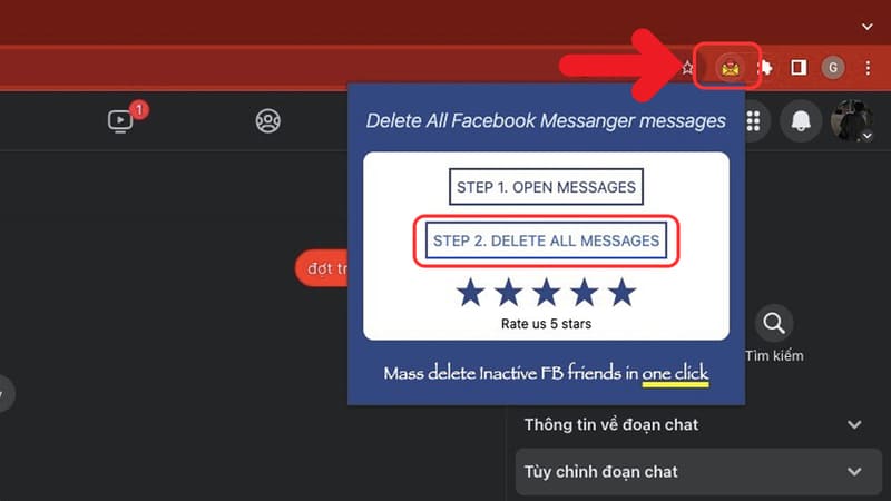 Cách xóa nhiều tin nhắn trên Messenger
