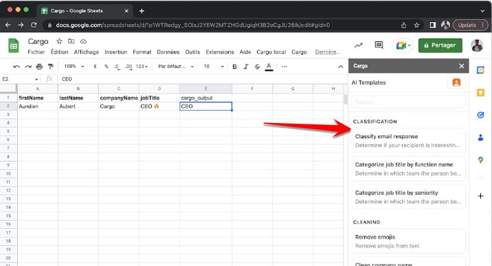 ChatGPT in Google Sheet and Doc