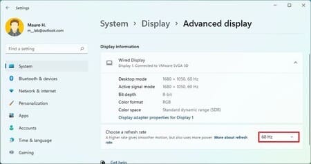 Cách thay đổi Refresh Rate màn hình trên Windows 11 13