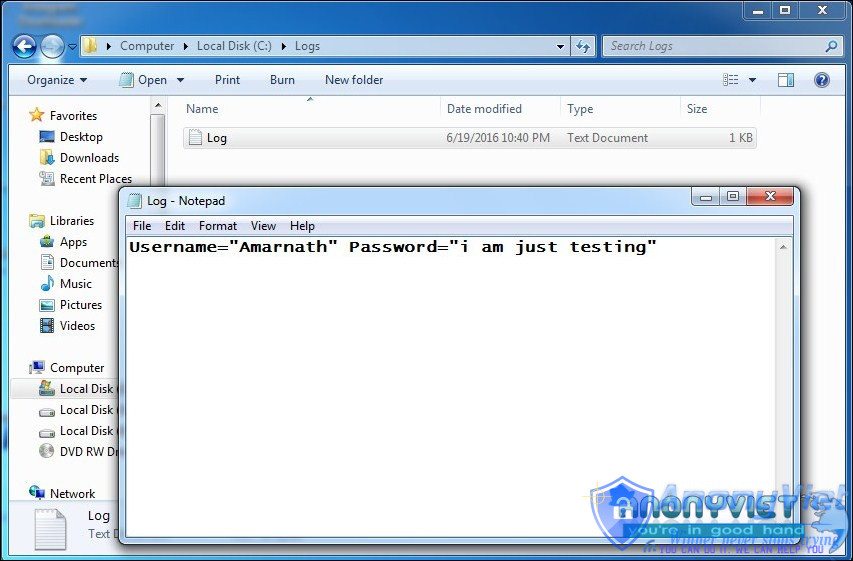 Creating Keylogger With Notepad