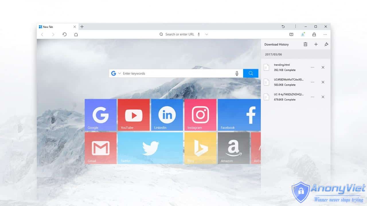 UC Browser trình duyệt nên dùng cho Windows 10 12