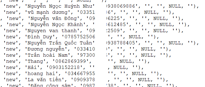 database chiemtaimobile