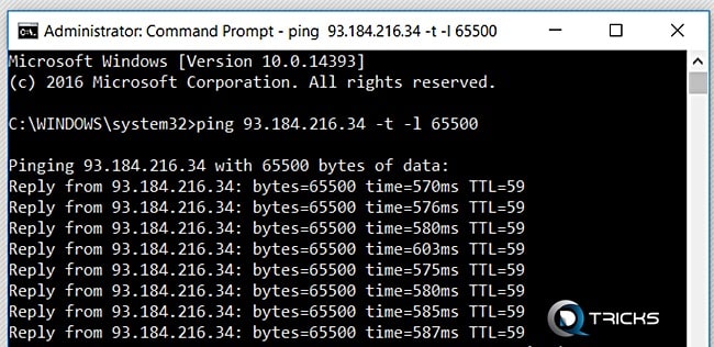 Ddos một ip sử dụng cmd