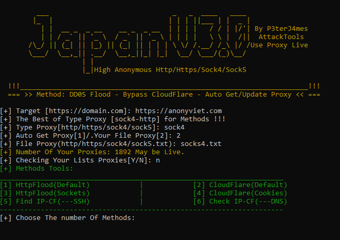 Share Tool DDoS Bypass Cloudflare Japan V3.0 5