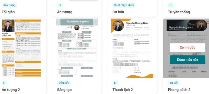 Tải CV miễn phí từ ứng dụng Job3s với phong cách riêng 6