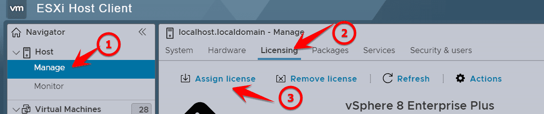 Key VMWare vsphere Esxi 8