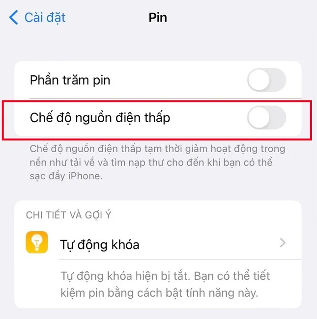 tiết kiệm pin iPhone