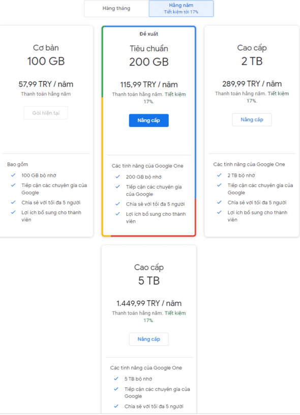 mua google one 2tb gia re