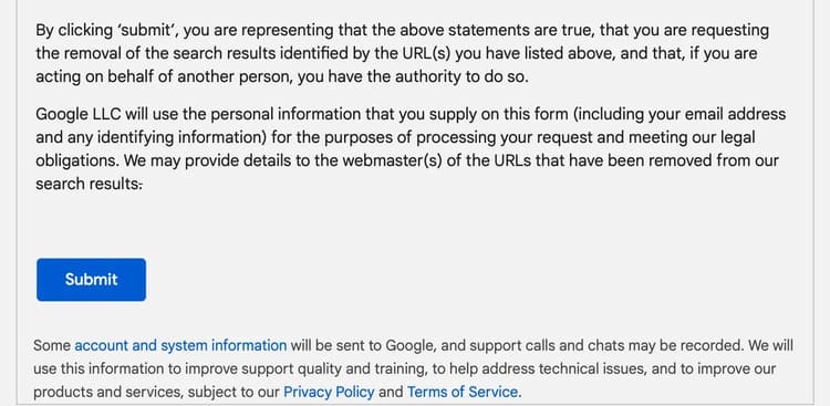Cách xóa thông tin cá nhân ra khỏi kết quả tìm kiếm trên Google 8