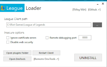 tai League Loader mod giao dien lol