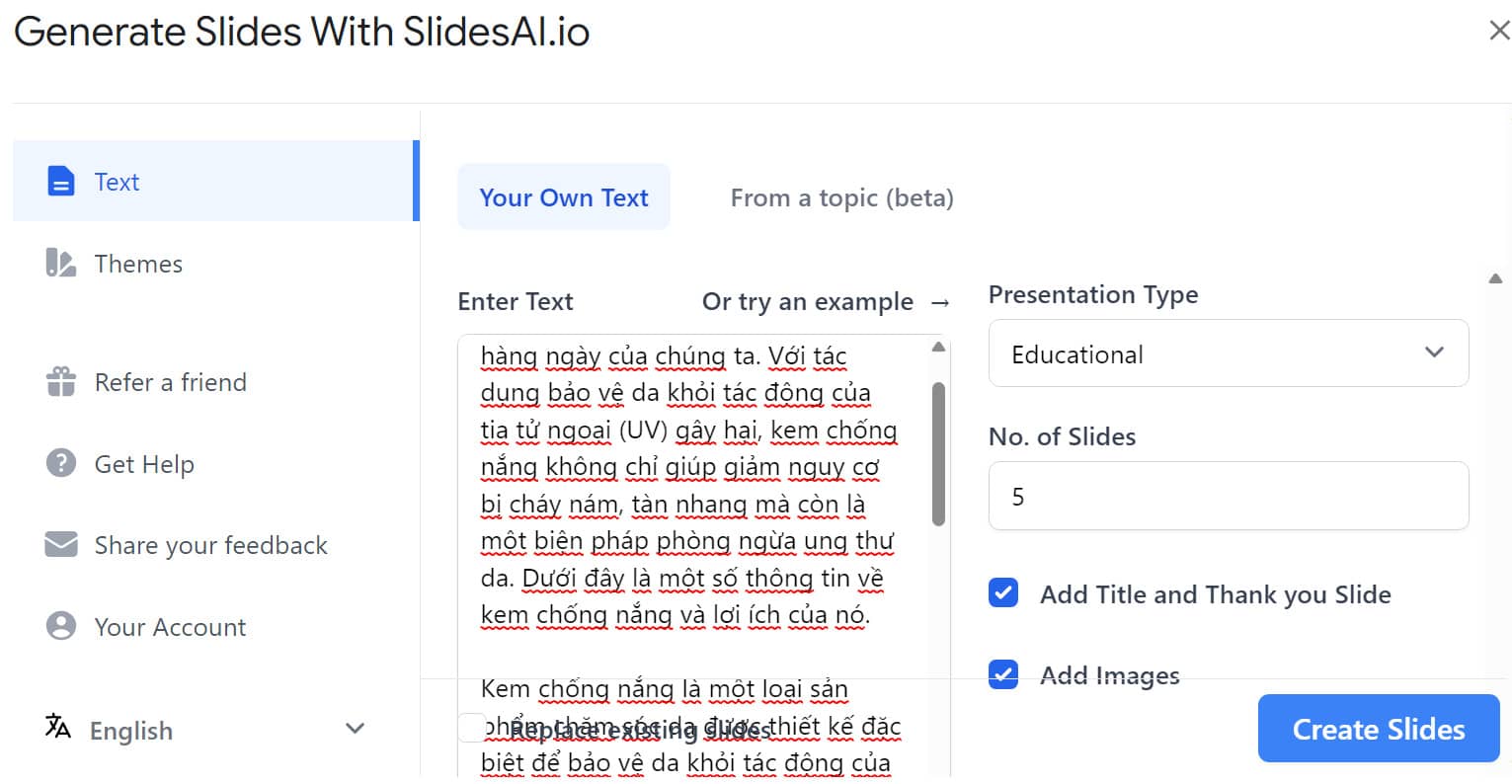 Tạo bài thuyết trình với ChatGPT và Google Slides