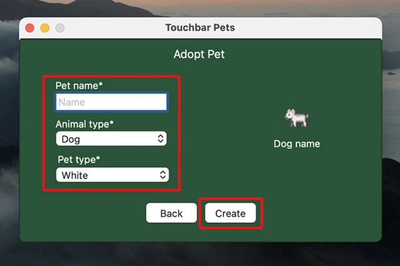 Touchbar Pets